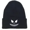 Caras de Fantasmas Bordadas Anime Gorro de Punto Gorros de Invierno Gorro Holgado Suave Esquí Deportes al Aire Libre Gorros Cálidos