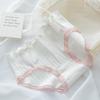 Ropa interior Lolita rosa dulce para mujer, lindas bragas de algodón puro con cintura media.