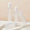 O Fabricante Original Fornece Frascos Cosméticos de 100-200ml com Ombro Reto, Corpo Fosco para Loção, Removedor de Maquiagem, com Bomba de Pressão em Estoque