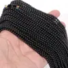 Cuentas redondas pequeñas de 2/3 mm, cristal natural, ágata, turquesa, para pulsera, collar DIY, venta al por mayor, cuentas sueltas, accesorios de joyería