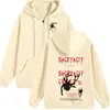 Sudadera con capucha y cremallera de rizo de primavera 300g para pareja Camiseta Publicitaria Juvenil Uniforme de Grupo Cardigan Superior Estampado Bordado