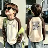 Nueva Camiseta Térmica de Manga Larga para Niños Otoño/Invierno 2026 para Niños Medianos y Mayores Manga Raglán Ropa Infantil Capa Base Top Casual
