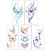 Pegatinas de Tatuaje Flor Mariposa Negra Europeas y Americanas Transfronterizas de Gama Alta Sexy Femeninas Flor Brazo Tatuajes Temporales