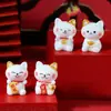 Adornos de Resina Tridimensionales Lindo Gato de la Suerte Decoración de Micro Paisaje Escritorio Oficina Coche Adornos Accesorios Venta al por Mayor