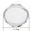 Espejo de Maquillaje por Sublimación DIY Foto Personalizada Transferencia de Calor Forma de Corazón Lámina de Aluminio para Sublimación Doble Cara en Blanco Maquillaje