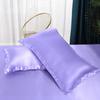 Funda de Almohada de Seda de Hielo Imitación Tencel Funda de Almohada Color Sólido Individual Sedosa Funda de Almohada de Seda Comercio Exterior Transfronterizo Venta al por Mayor Par