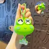 Chaveiro Criativo Squeezable de Sapo Estoura-Olhos, Pingente de Boneco para Bolsas e Chaveiros de Casais
