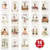 Compra directa transfronteriza de 18 tarjetas para aliviar la ansiedad de mujeres, consejos cálidos para calmar las emociones, tarjetas decorativas creativas escritas a mano