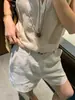 Pantalones Cortos de Lino Estilo Old Money para Mujer 2026 Nuevo Verano Simples Casual Versátiles Relajados Holgados Adelgazantes de Pierna Ancha