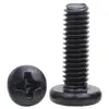 Tornillos Mecánicos de Acero Inoxidable 304 Negros Bm de Cabeza Cruz Phillips Cabeza Redonda Grande Tornillos Mecánicos de Cabeza Plana Grande M2 M2.5 M3