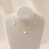 Jóias transfronteiriças europeias e americanas personalizadas moda borboleta pingente estrela colar feminino all-match estrela de cinco pontas colar artesanal
