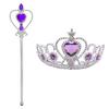 Acessórios de Princesa Roxa cosplay Cabelo Longo Sereia Sophia Coroa Varinha Mágica Bolsa Asas Venda Quente Transfronteiriça