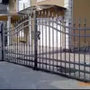 Puerta de Hierro Forjado Estilo Europeo, Puerta Corredera para Patio de Villa, Puerta Metálica Artística para Jardín, Puerta para Ingeniería Exterior