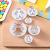 3 Piezas Molde Cortador de Galletas para Niñas Niños Molde Cortador para Imprimir Pasteles de Azúcar Fondant Molde de Plástico para Galletas Herramienta para Hornear DIY