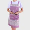 Delantal Floral para el Hogar, Ropa de Trabajo Resistente a las Manchas, Ropa de Protección Laboral, Lavado de Platos en la Cocina, Delantal para Limpieza del Hogar, Uniforme de Trabajo