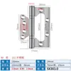 Bisagra Negra Silenciosa de Acero Inoxidable 304 con Rodamiento, 4 pulgadas 5 pulgadas para Puertas de Madera, Sin Necesidad de Ranurar, Bisagra Engrosada