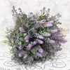 Decoração de planta verde grama artificial plantas de simulação pastoral rural sala de estar arranjo de flores ornamentos buquê de mão maço cauda de raposa vermelha plantas artificiais