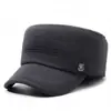 Invierno Nuevo Hombres Ajustable Protección para Orejas Prueba de Frío Sombrero Plano Cálido Exterior Ocio Algodón Sombrero para Mediana Edad y Personas Mayores Transfronterizo