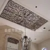 Tela de Ferro Forjado Arquitetônico Estilo Europeu Decoração de Interior Peça de Flor de Ferro Forjado Formato de Divisória para Hall de Hotel