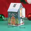 Boneco de Neve de Natal Transfronteiriço Casa de Pão de Gengibre Colorida Casa Pequena Embalagem de Doce Biscoito Caixa de Presente Lembrança Atacado