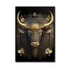 Escultura Metálica Rey Gorila Pintura en Lienzo León Dorado Tigre Ciervo Póster Escultura de Animales Arte Decorativo Pared