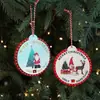 Colgante decorativo de letrero de cuenta regresiva de Navidad de madera transfronterizo, adorno colgante, reno, Papá Noel, decoraciones de árbol de Navidad