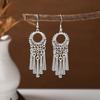 Aretes Étnicos Imitación Plata Miao Aretes Retro Largos con Borlas Atracciones Aretes Estilo Antiguo Aretes Miao para Mujer Venta al por Mayor