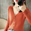 Cardigã de tricô transfronteiriço, cardigã suéter plus size para mulheres, cardigã de corte solto, casaco curto de outono e inverno, casaco de manga comprida feminino