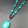Collar de joyería pulsera de jade sintético hebilla de turquesa sintética cadena para suéter colgante de collar de calabaza de turquesa sintética