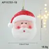 Nuevo Colgante de Plástico en Polvo Pegajoso Rojo Rojo y Blanco Colores en Polvo Colgante de Dibujos Animados Decoración para Colgar en Árbol de Navidad Ventana Stock Listo