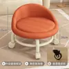 Banquinho Baixo com Rodas, Banquinho Doméstico Infantil para Aprendizagem com Rodas Universais, Banquinho Pequeno para Trabalho de Beleza, Pedicure, Cadeira Giratória com Rodas Silenciosas