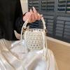 Bolso de Perlas Bolso Cruzado Verano 2023 Popular en Internet Bolso Pequeño Mini Versátil Tejido a Mano Bolso Decorativo