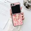 Adequado para Capa de Celular Samsung Zflip Tela Empilhada 50% de Desconto Flip4 Anel de Luxo Couro Antiderrapante Zflip7 Capa Dura 6