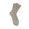 Calcetines de Malla Hueca Finos de Verano con Puño Alto Ins Tendencia Dulce Estilo Ballet Dobladillo Lazo Transpirables Medias para Mujer
