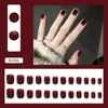 Uñas Postizas Virales de Moda 24 Piezas Estilo Francés Nuevas Uñas Postizas Degradadas
