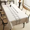 Mantel al por mayor estilo americano, impermeable y a prueba de aceite, mantel de mesa de comedor sin lavado, PVC rectangular impreso, tacto de lujo ligero y alta gama, mantel para mesa de centro