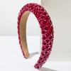 Diadema ancha barroca nueva europea y americana con cuentas, diadema sencilla de moda de esponja, cristal, malla, combinable, accesorios para el cabello para mujeres