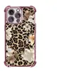 Comercio Exterior Más Vendido Estampado de Leopardo Lazo Floral Funda para Teléfono Apple 17Pro Galvanizado Airbag Funda Protectora para Iphone16