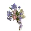 Jardín de Monet Morado Realista Avanzado Flor Artificial Retro Francés Flor de Mano Muebles para el Hogar Accesorios Suaves para Arreglos Florales Ramo de Flores