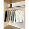 Cardigan de punto de canalé suave, versátil, ligero, color liso, con núcleo hilado, manga larga, nuevo top para mujer