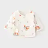 Chaqueta Acolchada de Medio Espalda para Bebé Recién Nacido, Ropa Interior Cálida, Estilo Otoño e Invierno Sin Costuras, Top Delgado de Algodón de Estilo Monje de 40g para Bebés