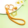 Llavero Acrílico de Estrella de Cinco Puntas con Cordón Color Caramelo Encanto para Estuche de Auriculares Decoración Fresca para Empaque de Bolsas de Pareja