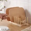 Estante de secado en stock de fábrica estante de secado de platos de madera creativa estante de platos estante de platos suministros de cocina estante de almacenamiento de madera maciza