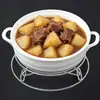 Estante Multifuncional para Ollas, Estante de Almacenamiento para Cocina Doméstica, Estante Multifuncional, Soporte de Aislamiento Térmico, Estante de Almacenamiento Anti-quemaduras para Cocinar al Vapor