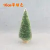 Decoração transfronteiriça pequena árvore de Natal seda de sisal torre de neve azul verde dourado e prateado vermelho mini enfeites de árvore de Natal 3-