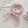 Novo Estilo Lenço Longo de Seda para Mulheres, Lenço de Chiffon 100% Seda de Amora, Versátil e de Alta Qualidade, Lenço de Primavera e Verão, Lenço de Pescoço, Echarpe