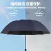 Paraguas automático de 8 varillas con pegamento negro para lluvia o sol, paraguas engrosado para el sol, protección UV, sombrilla plegable de tres pliegues, venta al por mayor