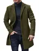 Novo Casaco de Lã Masculino 2025, Gabardine de Comprimento Médio Transfronteiriço, Disponível em Várias Cores e Tamanhos, Em Estoque em Plataformas Independentes