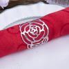 Arranjo de Mesa de Hotel Estilo Ocidental Anéis de Guardanapo de Metal Rosa Anéis de Guardanapo Vazados Círculos de Guardanapo Anéis de Tecido Arranjo de Mesa Estilo Ocidental