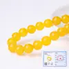 Pedras Ágata Amarela Natural Grau A Soltas Feitas à Mão para Pulseira Colar DIY Acessórios de Joia Semi-Acabados Contas Redondas Fabricante Atacado